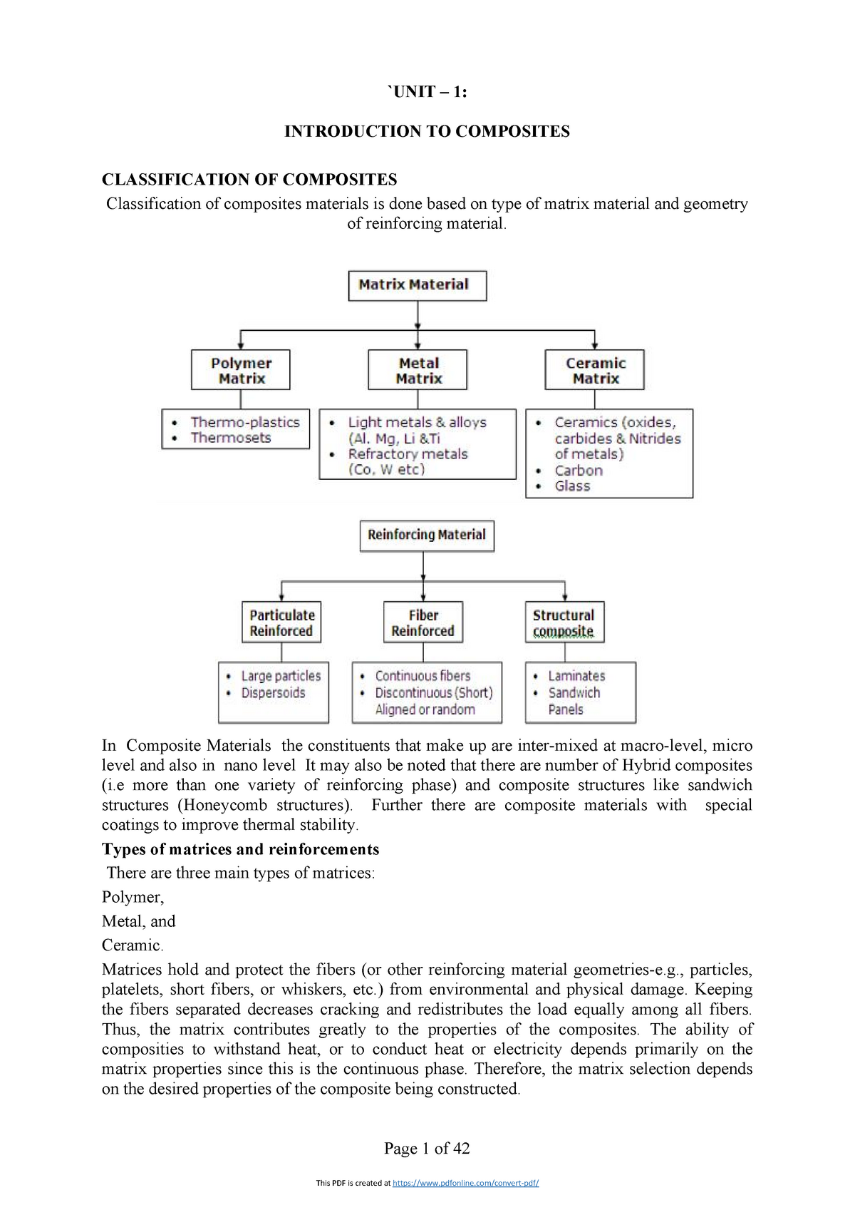 Introduction TO Composites - Page 1 Of 42 `UNIT – 1: INTRODUCTION TO ...