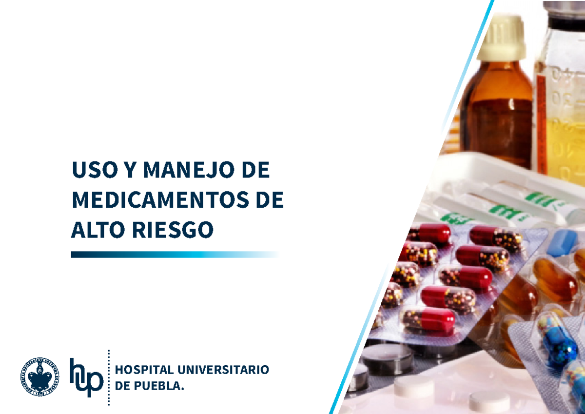 Presentacion Medicamentos ALTO Riesgo - MEDICAMENTOS DE ALTO RIESGO
