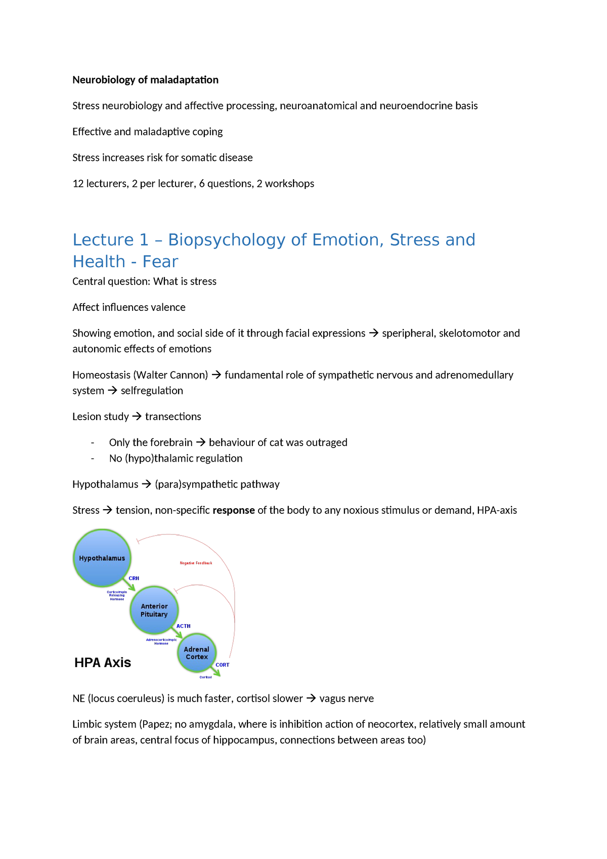 Neurobiology Of Maladaptation Summary - Neurobiology Of Maladaptation ...