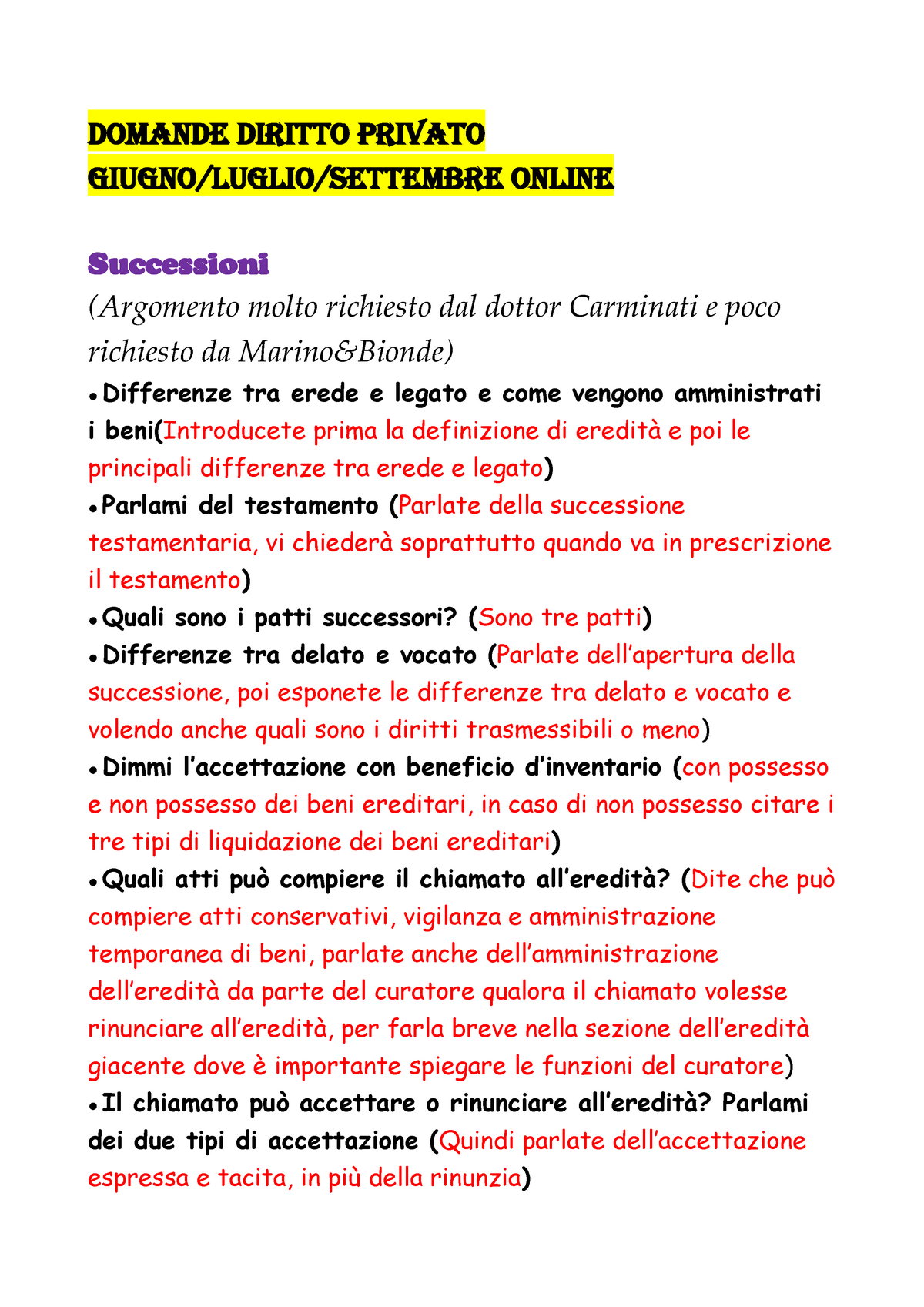 Domande-diritto-privato - Domande Diritto Privato Giugno/luglio ...