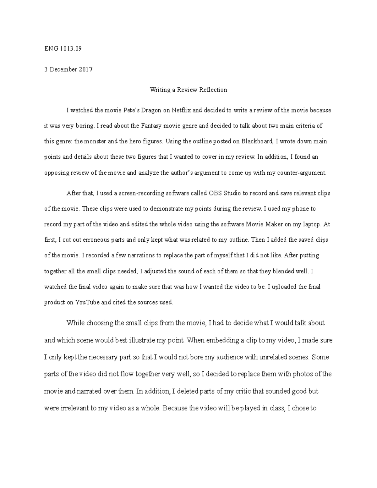 backdraft movie reflection essay