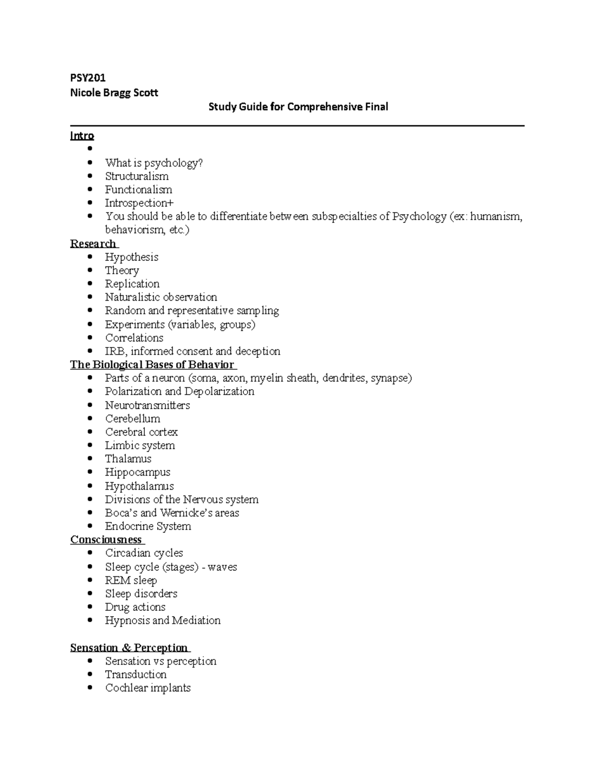 PSY201 CFStudy Guide Revf19 - PSY201 - MHCC - Studocu