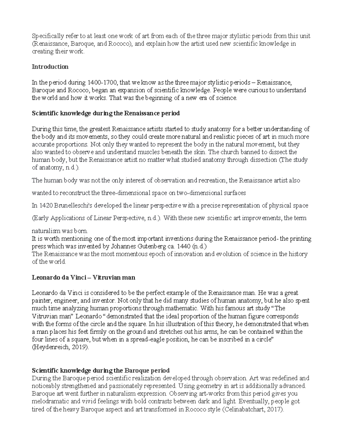 AHIST 1401 WA Unit 4 - Written assignment unit 4 - Specifically refer ...