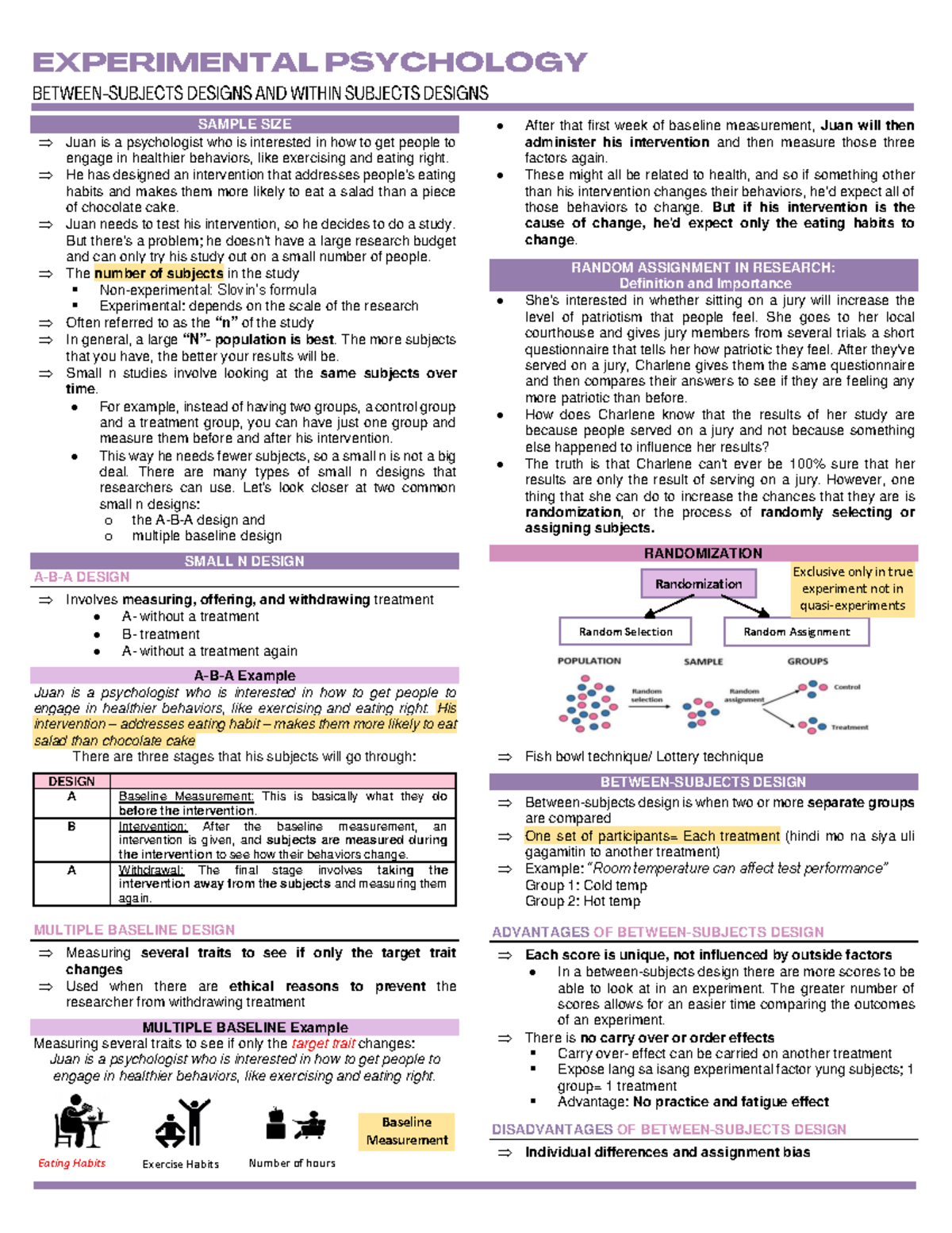 Experimental Lab Chap 3 - SAMPLE SIZE Juan is a psychologist who is ...