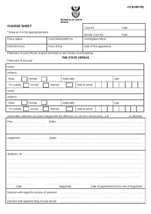 Annexure A and B to a charge sheet in the bail matter - Annexure A ...