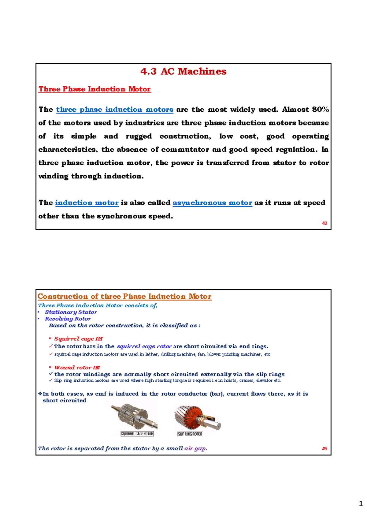 AC machines - 48 4 AC Machines Three Phase Induction Motor The three ...