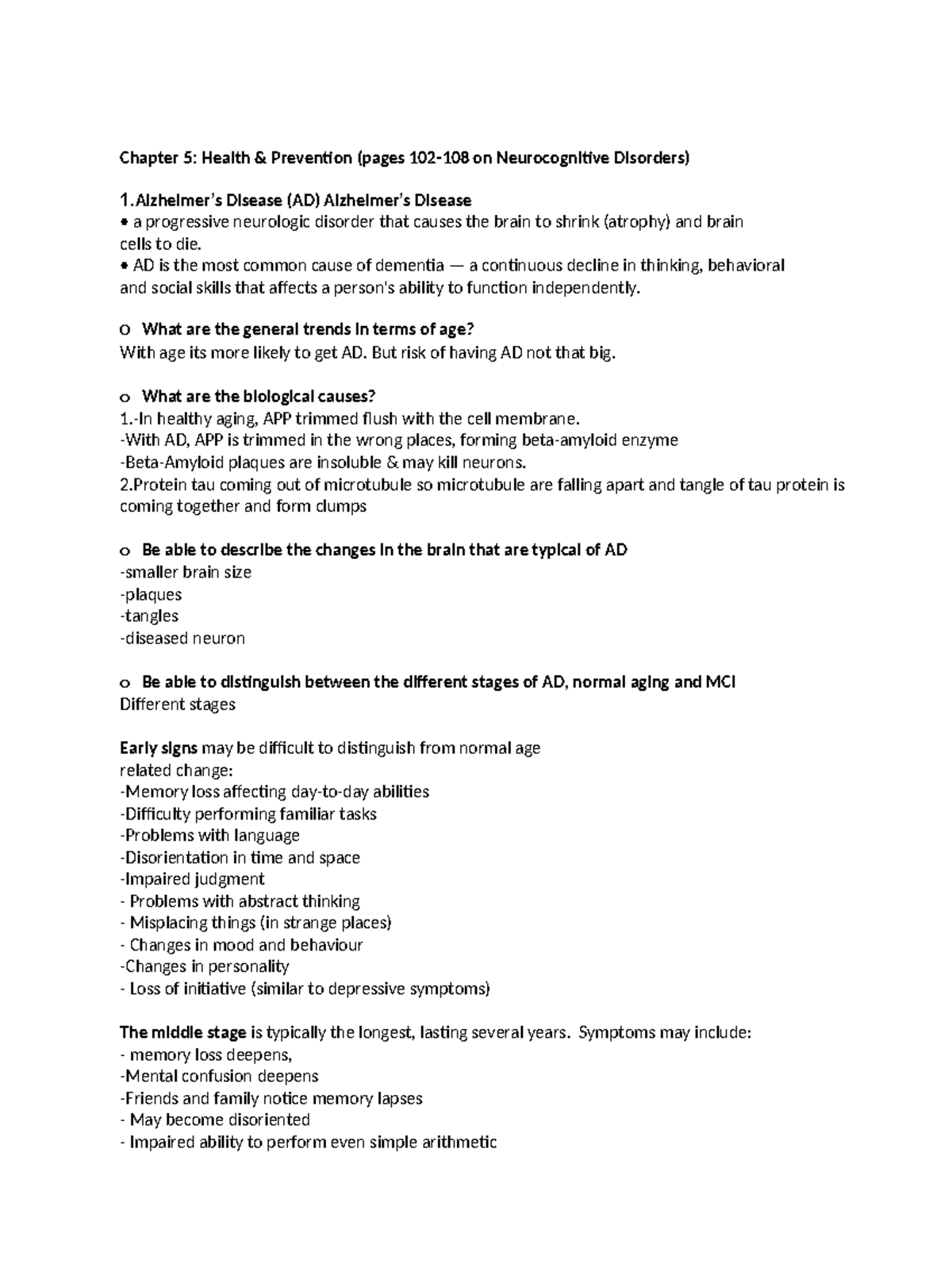 Midterm 3 questions and answers - Chapter 5: Health & Prevention (pages ...