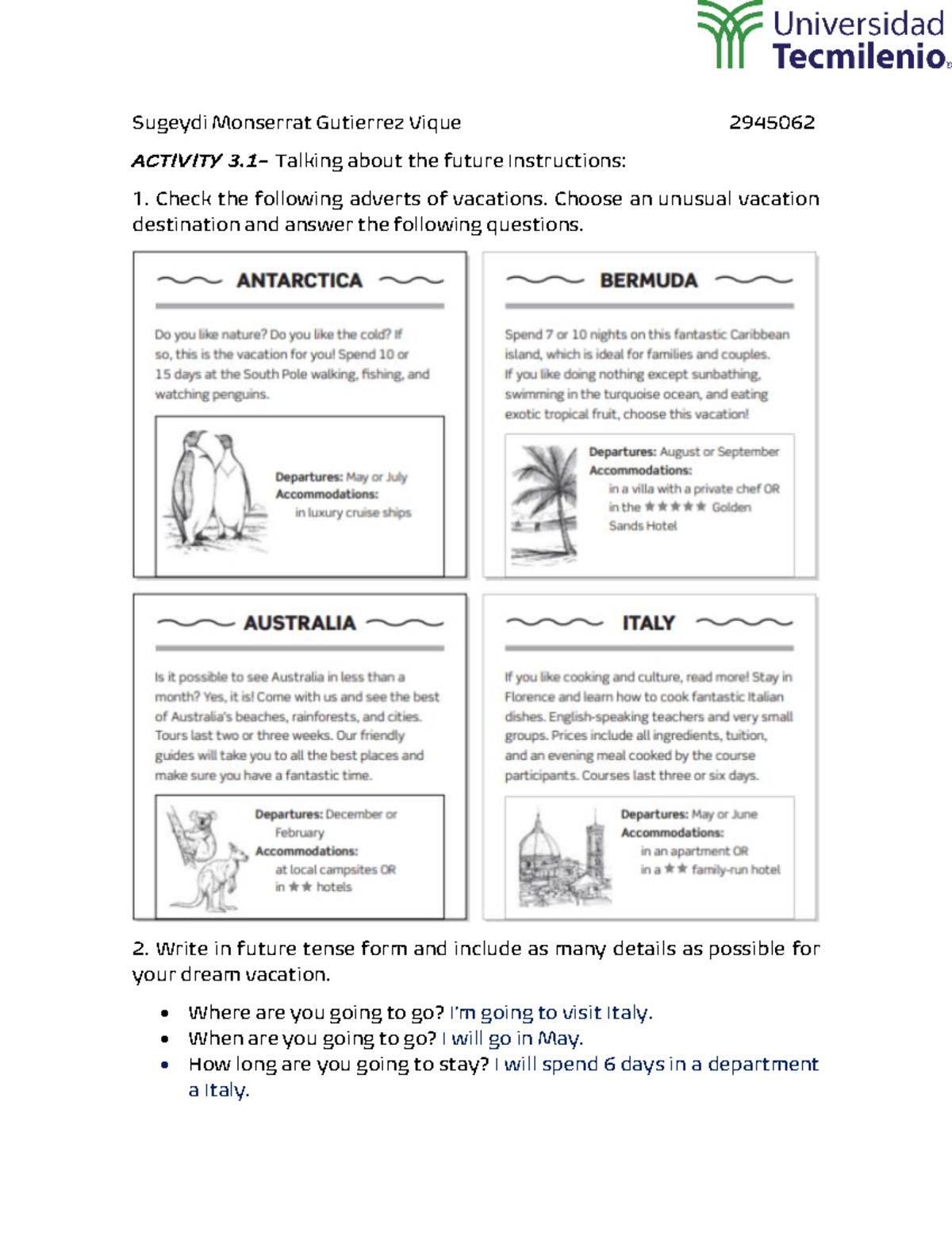 Ingles II Activity 3 modulo 1 - Sugeydi Monserrat Gutierrez Vique ...