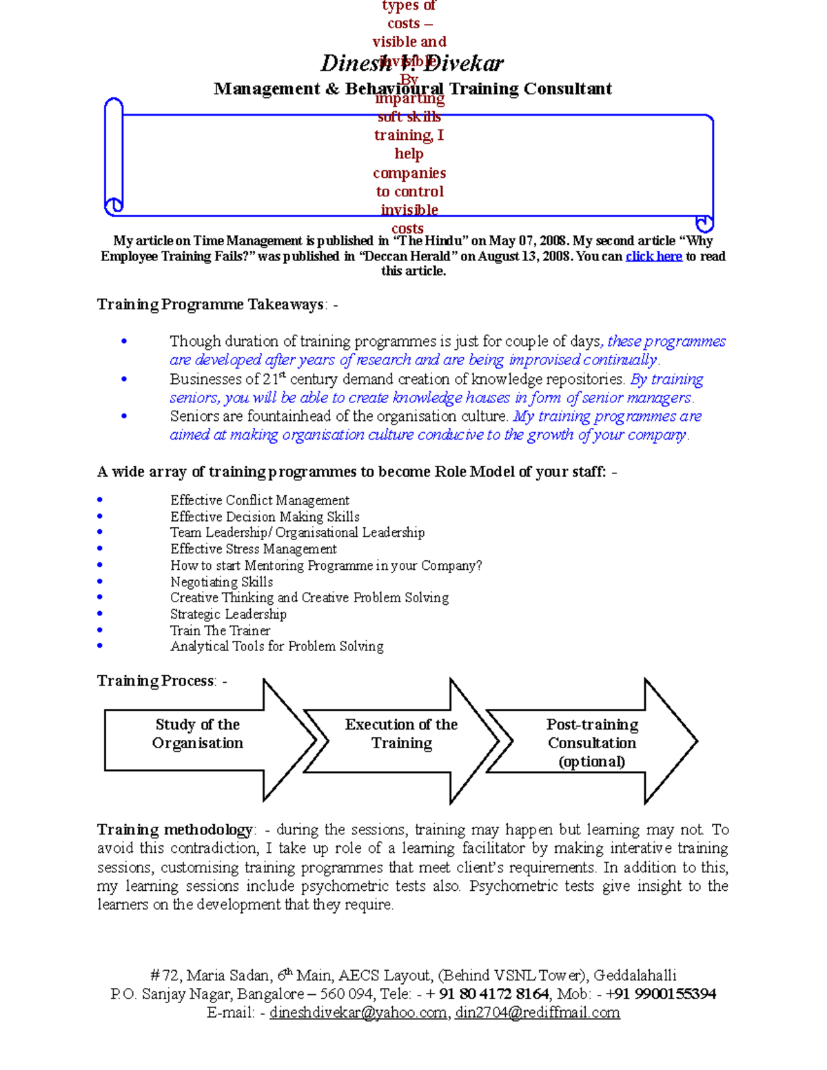 Training e-Brochure for Senior Management - Study of the Organisation ...