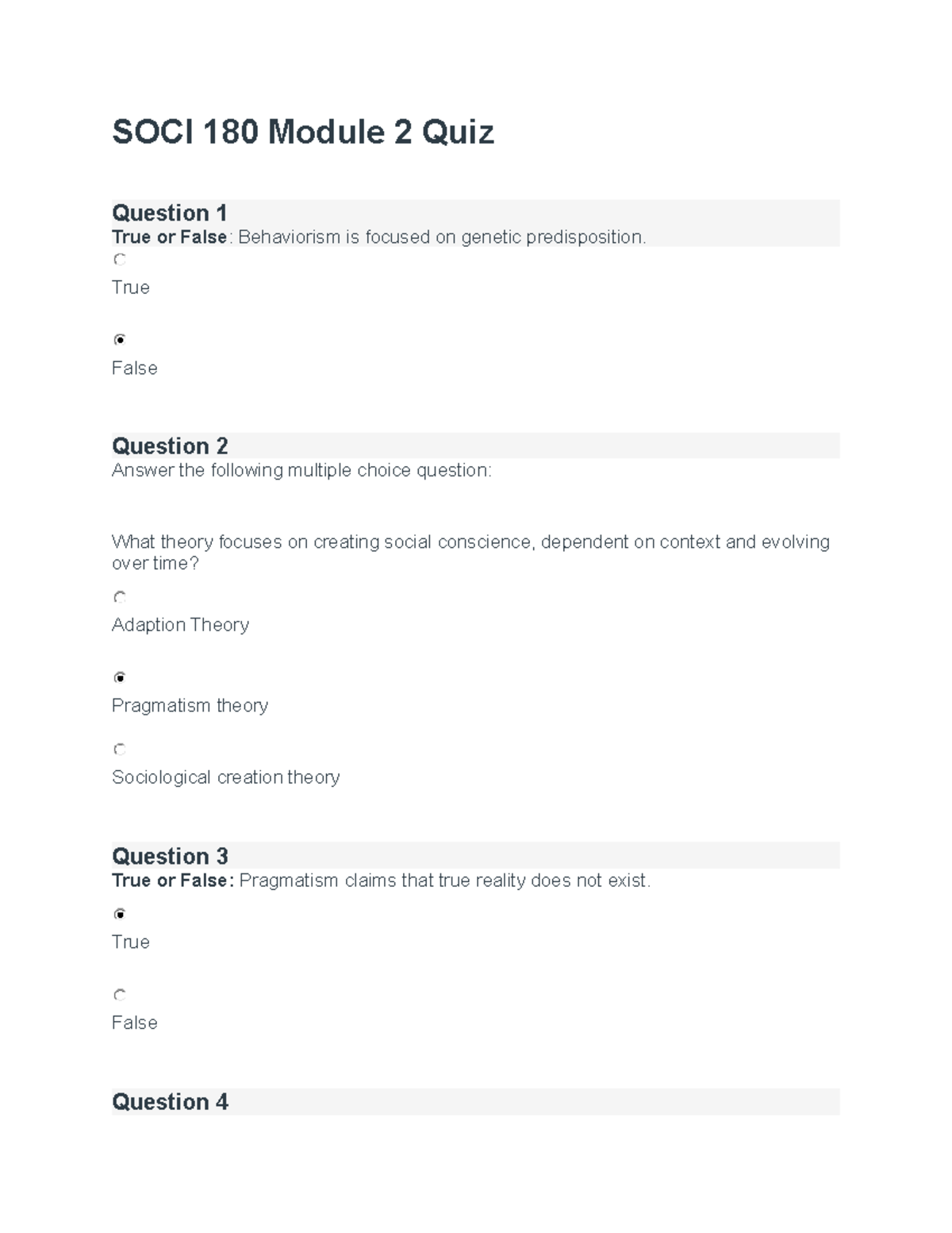 SOCI 180 Module 2 Quiz Portage Learning - SOCI 180 Module 2 Quiz ...