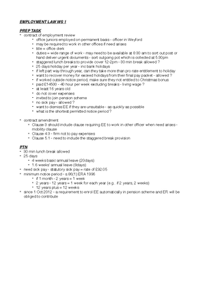 UTF-8''2223 emp ws03 ce01 guide - EMPLOYMENT LAW AND PRACTICE Unit 3 ...