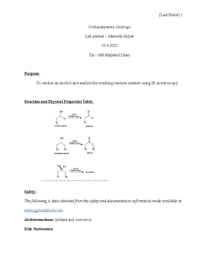 Ochem 2 Final EXAM Study Guide- ALL RXNS PLUS Concepts - CHEM 3306 ...