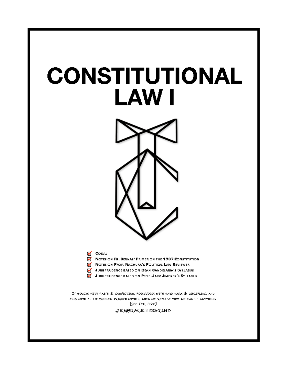 Clarence Tiu Consti Notes Constitutional Law I Codal Notes On Fr