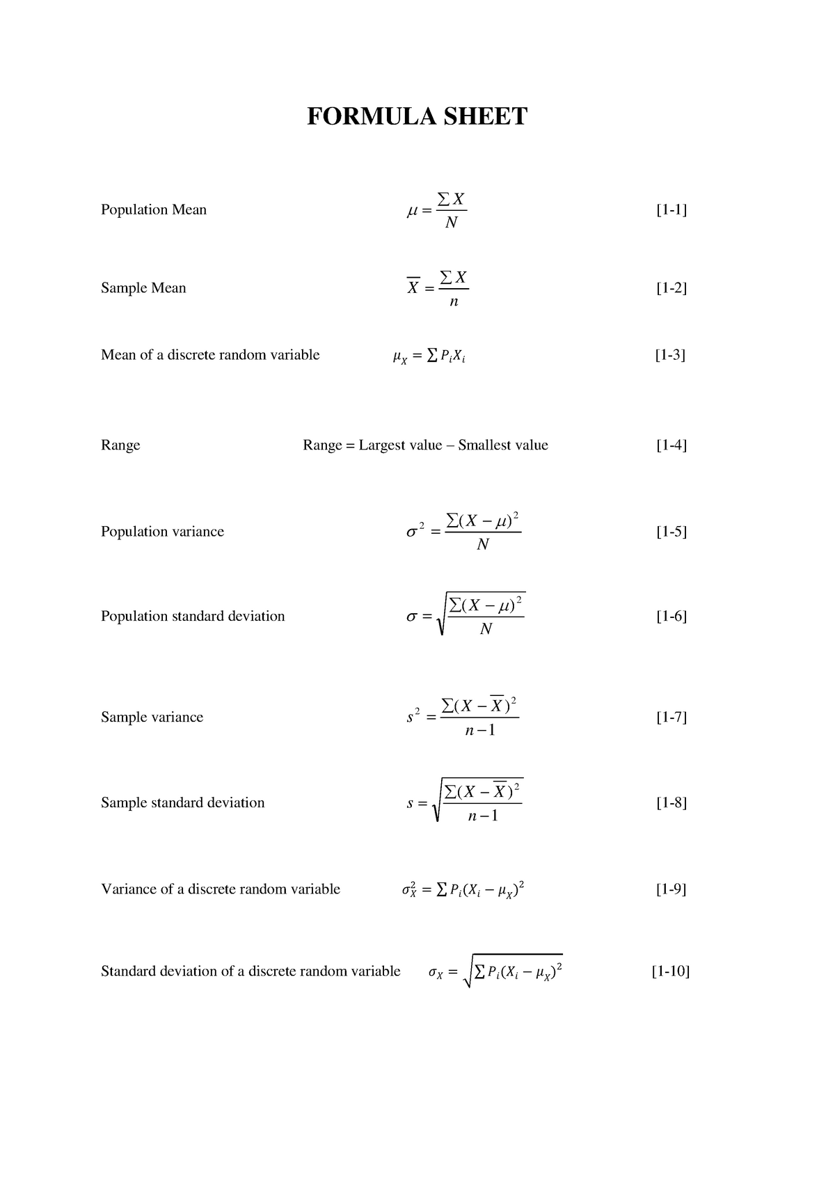 mth220-formula-sheets-formula-sheet-population-mean-n-x-1-1-sample