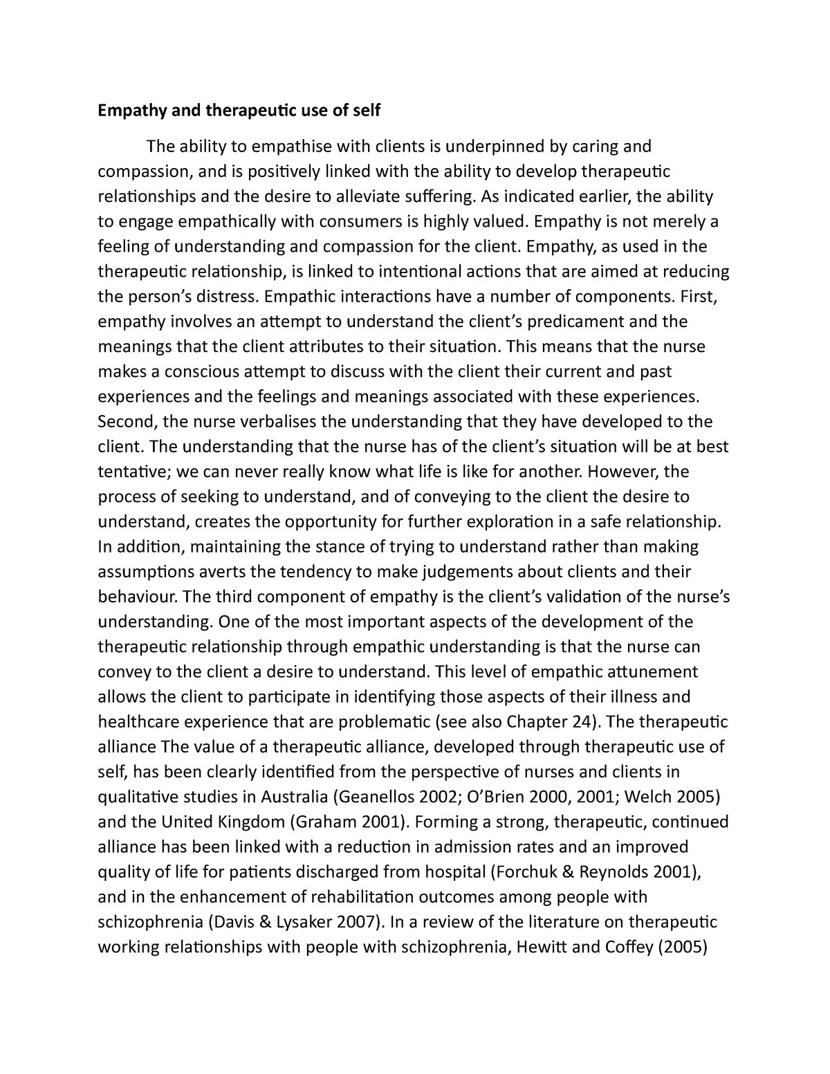 empathy-and-therapeutic-use-of-self-as-indicated-earlier-the-ability-to-engage-empathically