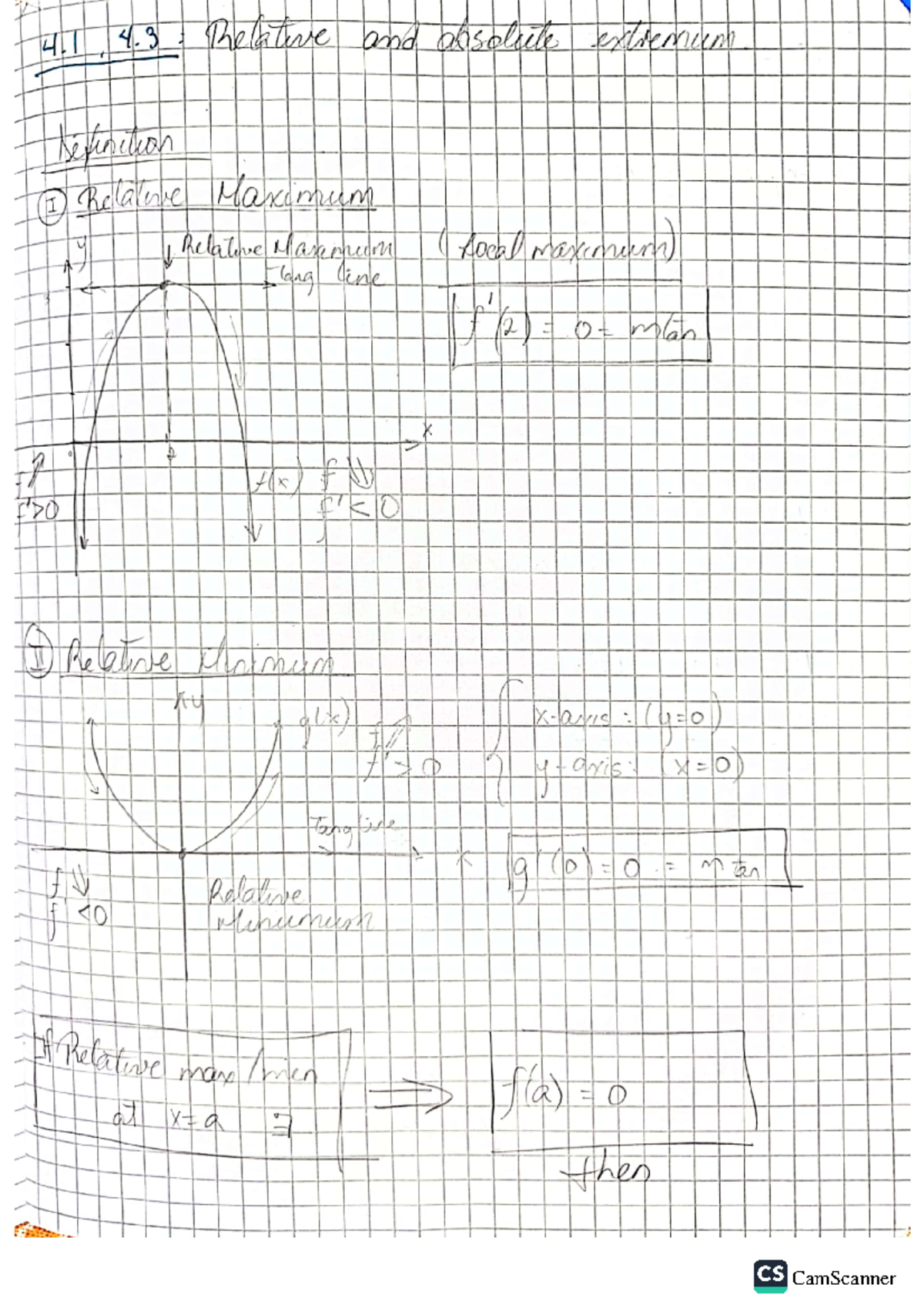 Relative And Absolute Extremum - MAC2311 - Studocu