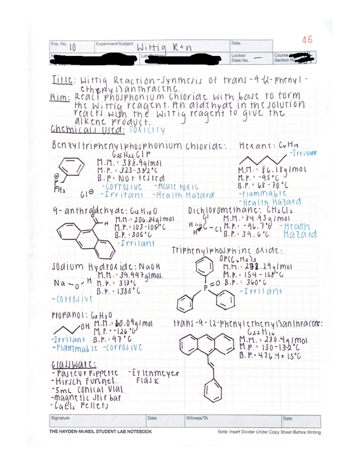 CHM 2211L Prelab 10 - CHM2211L - USF - Studocu