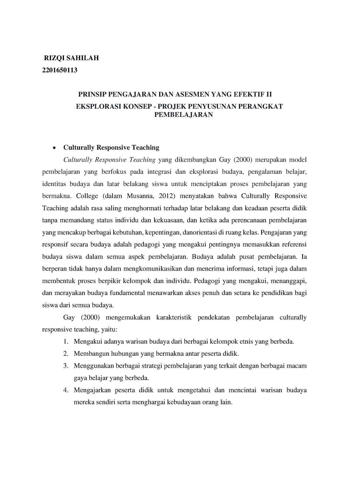 Eksplorasi Konsep Projek Penyusunan Perangkat Pembelajaran Rizqi