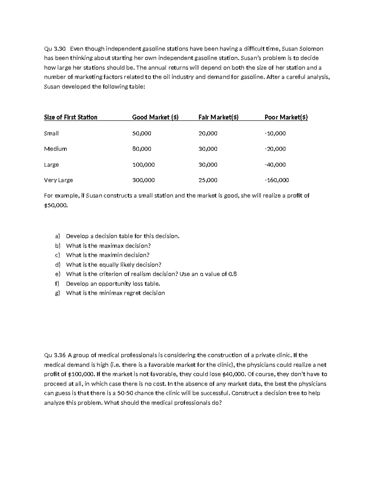BU275 - Assignment 2 - Qu 3 Even though independent gasoline stations ...