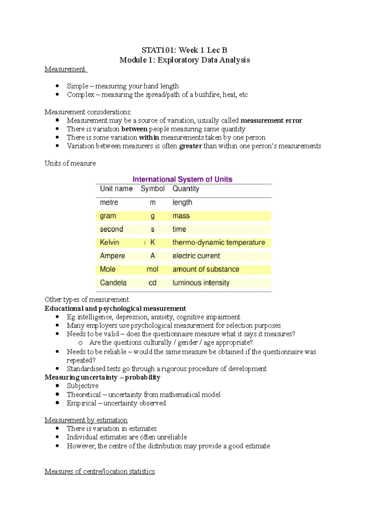 Lecture B - STAT101: Week 1 Lec B Module 1: Exploratory Data Analysis ...