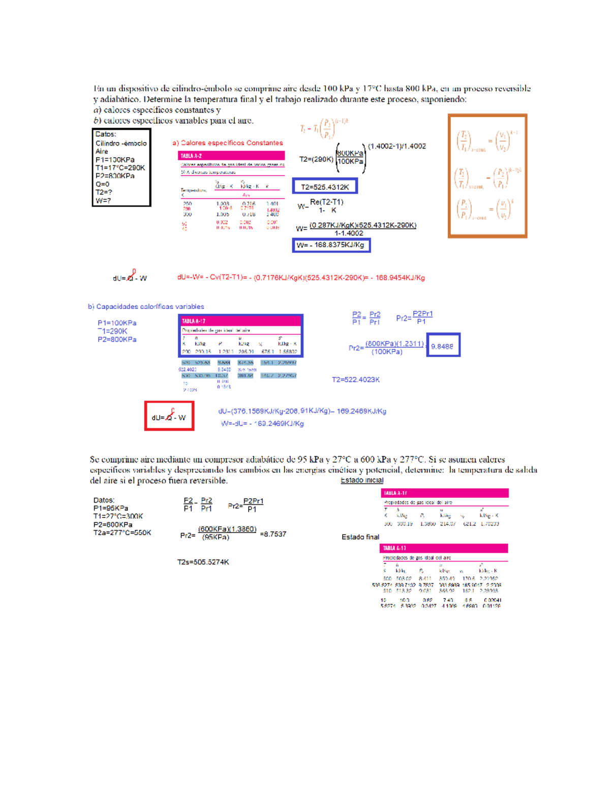 Proceso Isentropico TERMODINAMICA Studocu