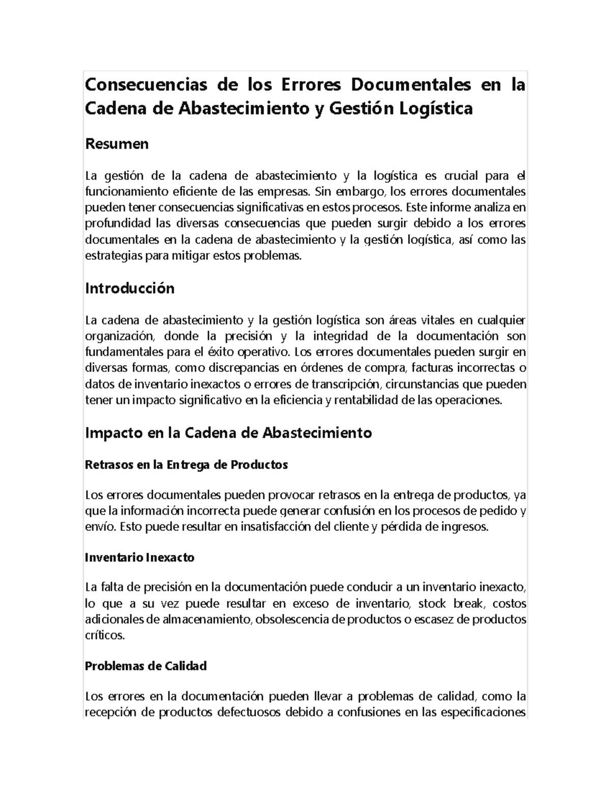 Errores Documentales - Sin embargo, los errores documentales pueden ...