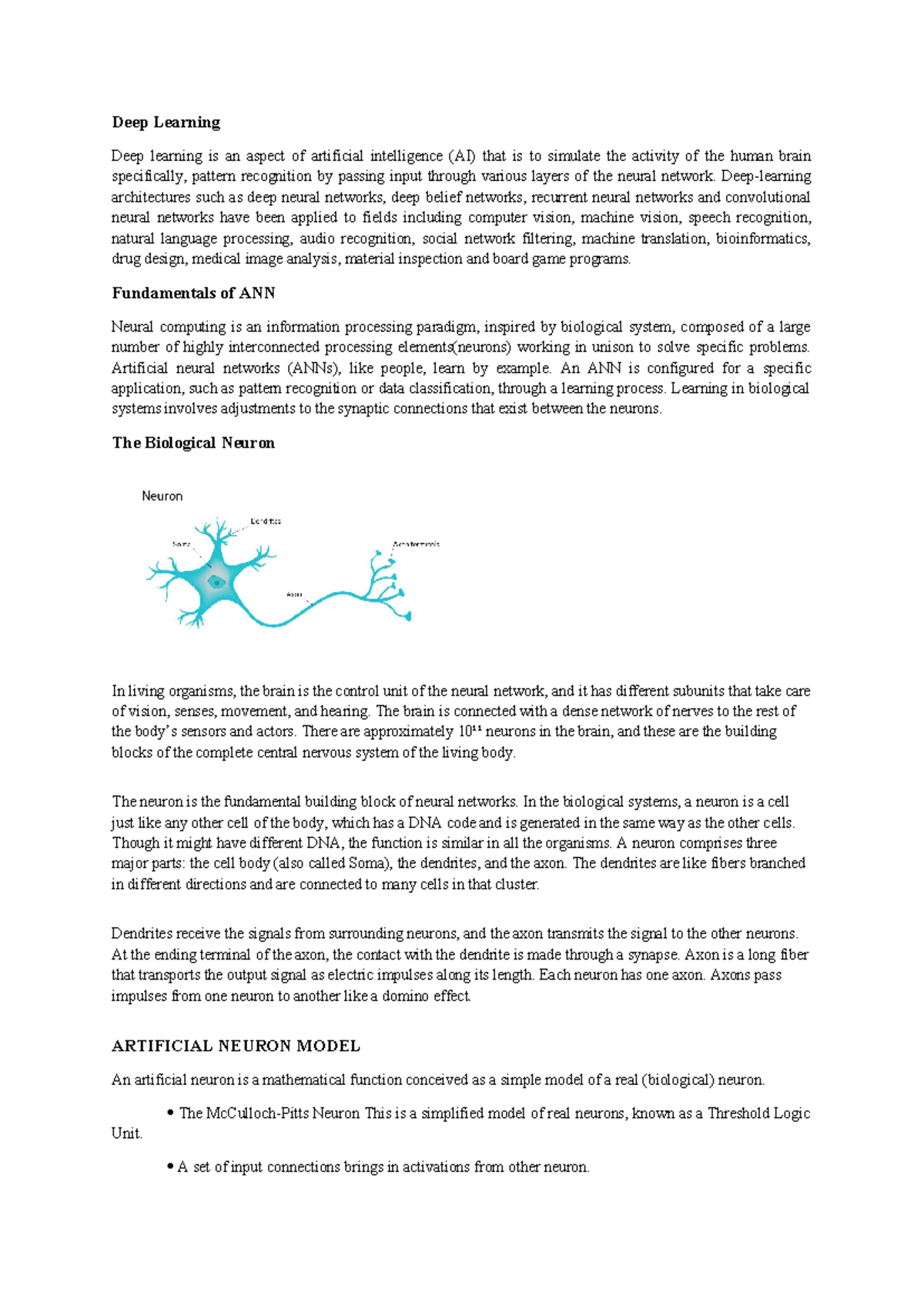 DLUnit 1 - deep learning for data science - Deep Learning Deep learning ...
