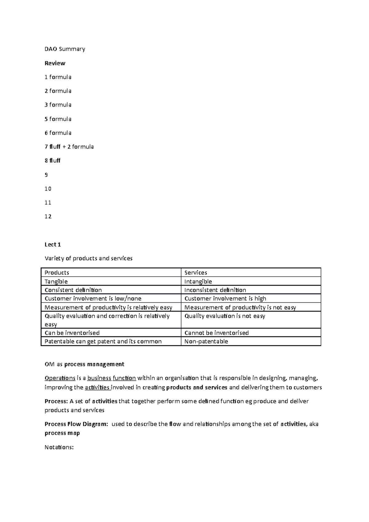 DAO2703 FULL Summary AY1920 S2 DAO Summary Review 1 Formula 2