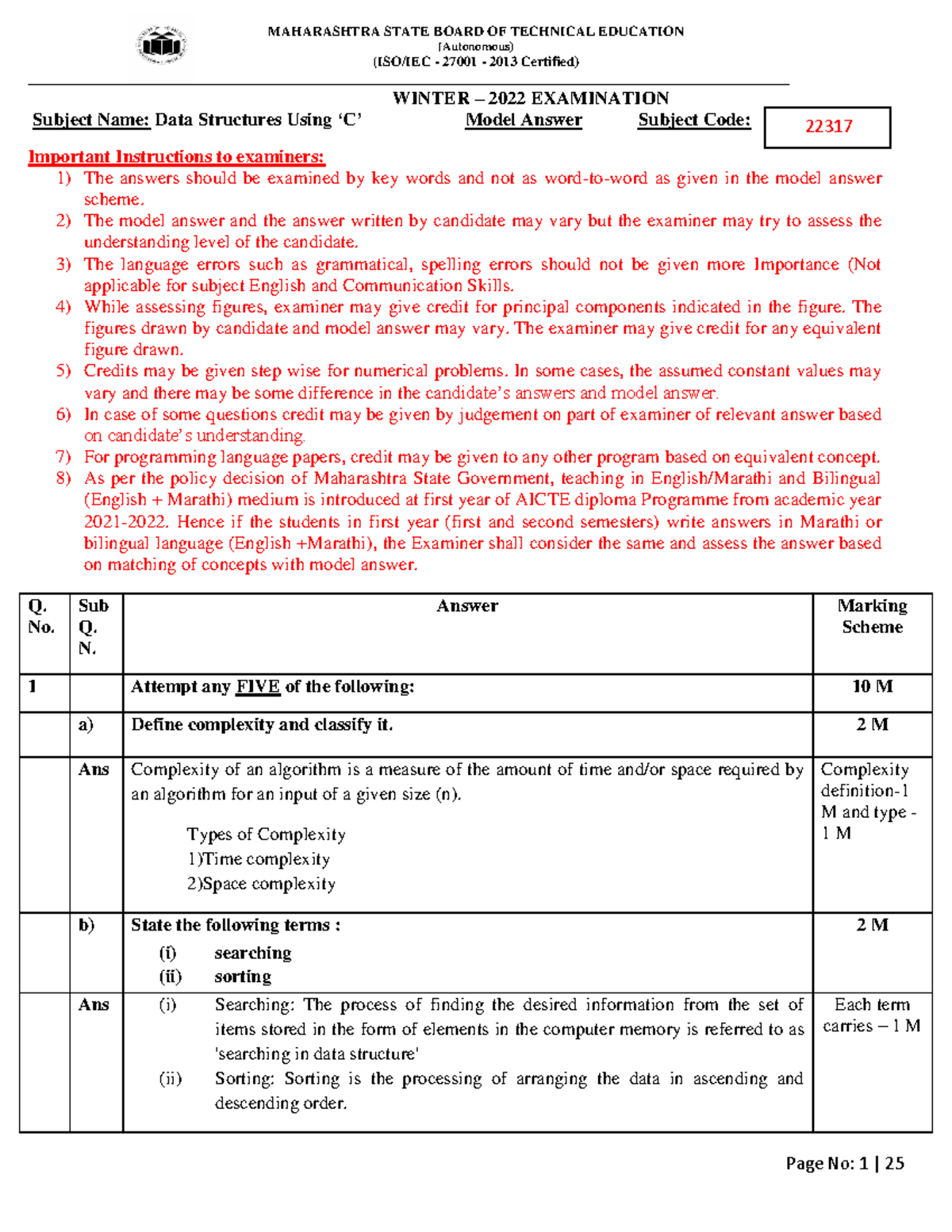 Dsu model answer winter 2022 - (Autonomous) (ISO/IEC - 27001 - 2013 ...