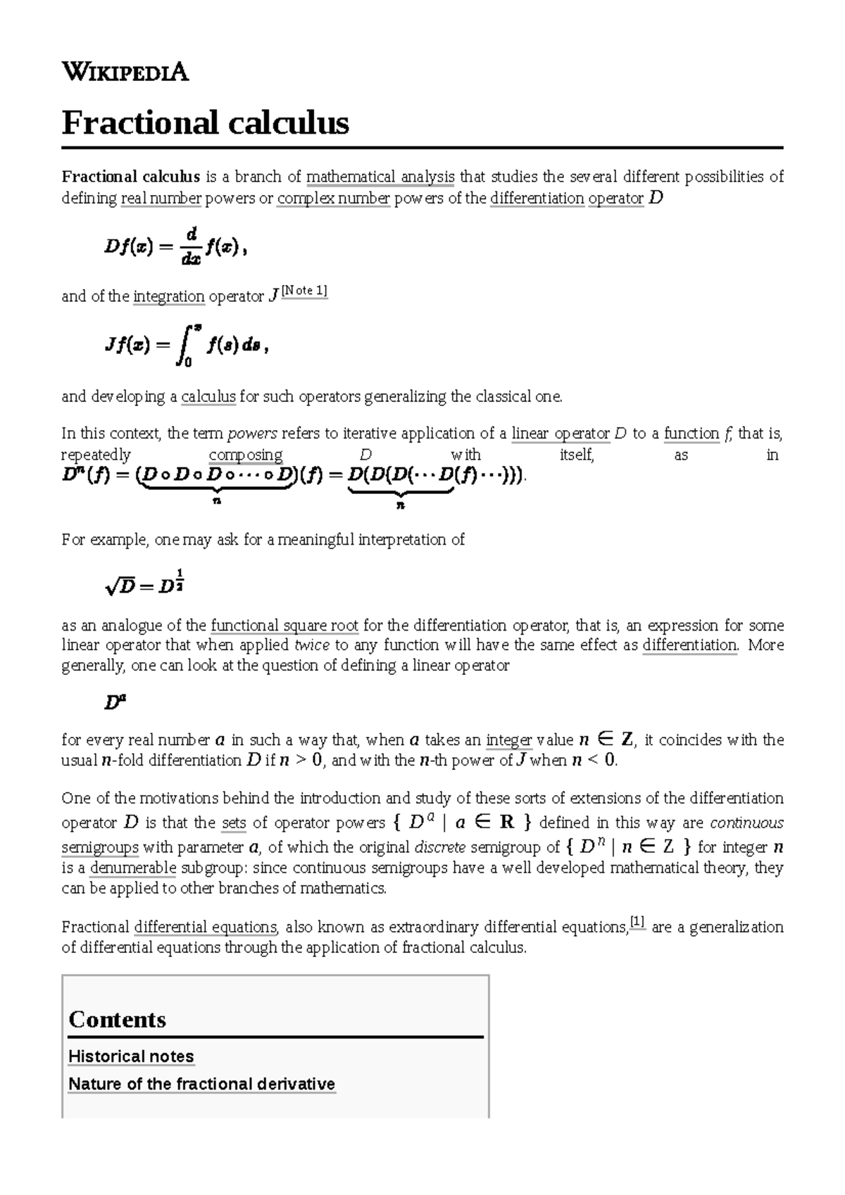 Fractional calculus - Calculo fraccional - Fractional calculus ...