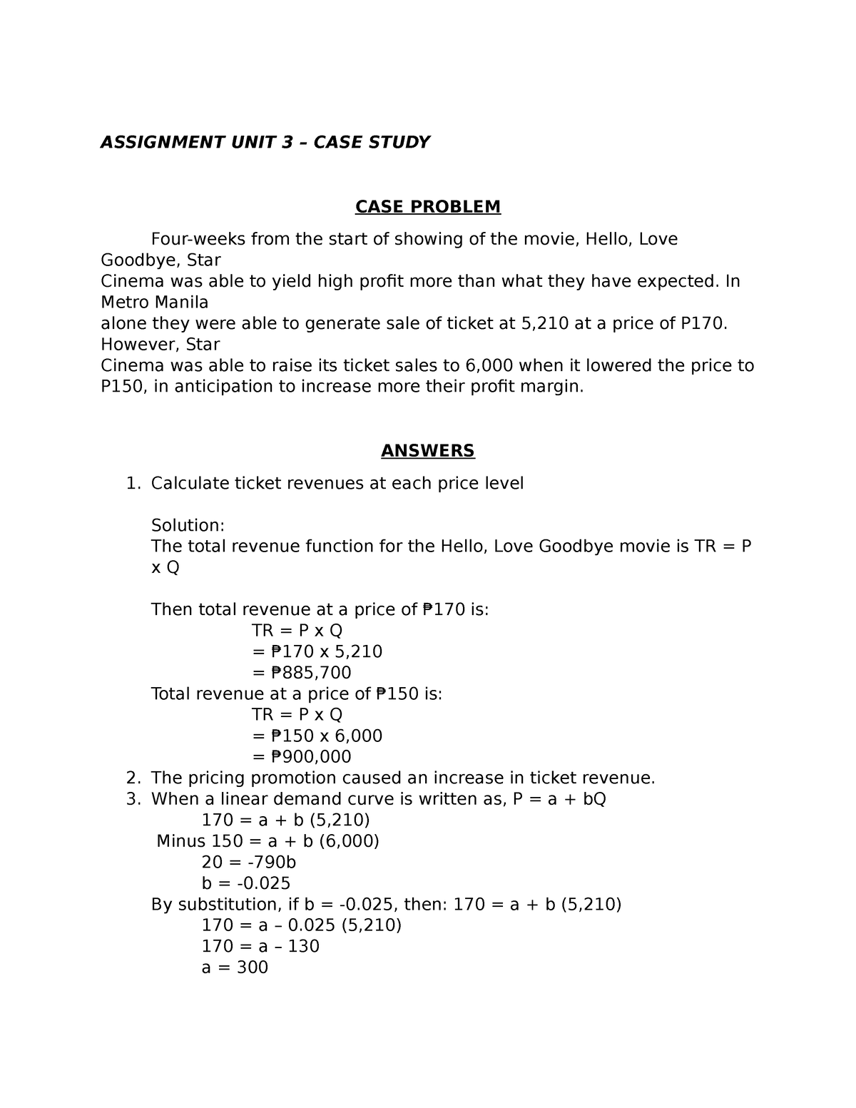 unit 3 case study