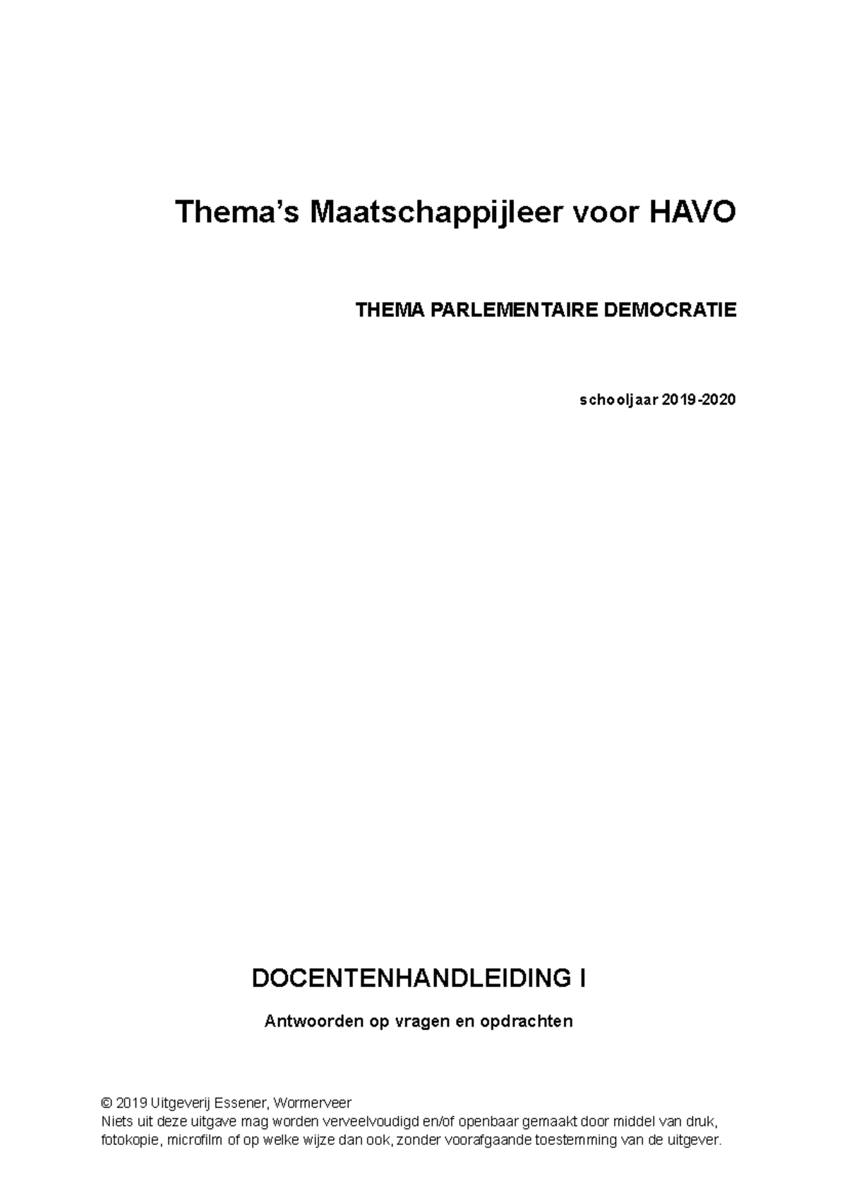 HAVO-Docentenhandleiding-I-2019-2020-03-Parlementaire-democratie ...