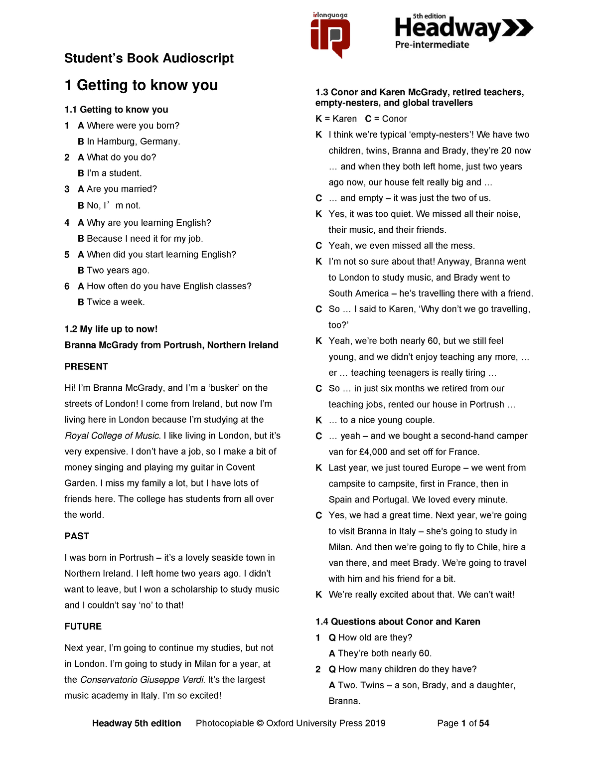 03-headway-pre-intermediate-5th-edition-audioscript-sb-1-getting-to