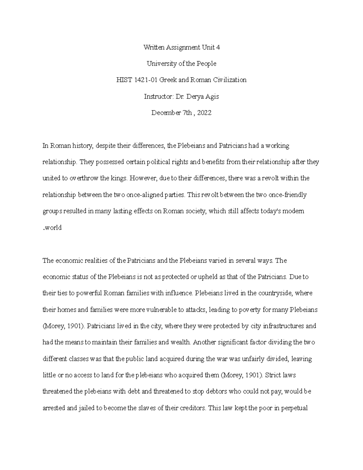 1421 HIST WA Unit 4 - Written Assignment - Written Assignment Unit 4 ...