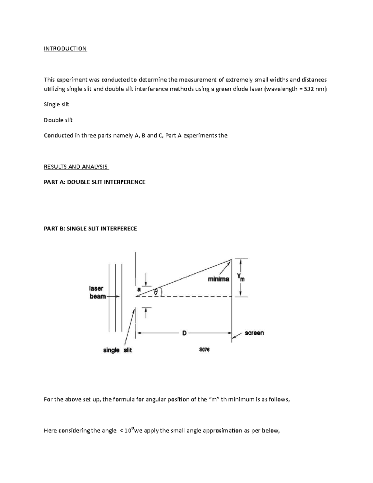 Lab report 2 - INTRODUCTION This experiment was conducted to determine ...