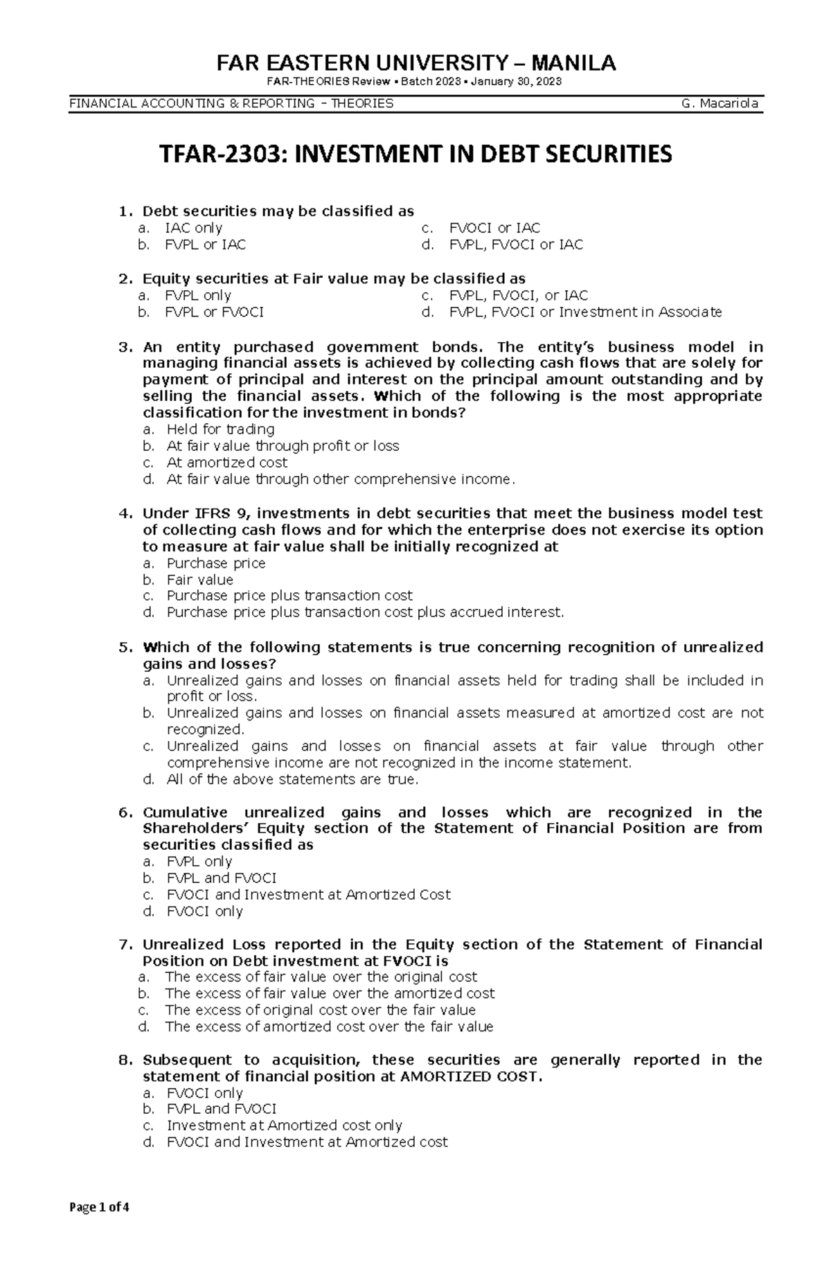 TFAR ffjtttjftftftf - FAR EASTERN UNIVERSITY – MANILA FAR-THEORIES ...