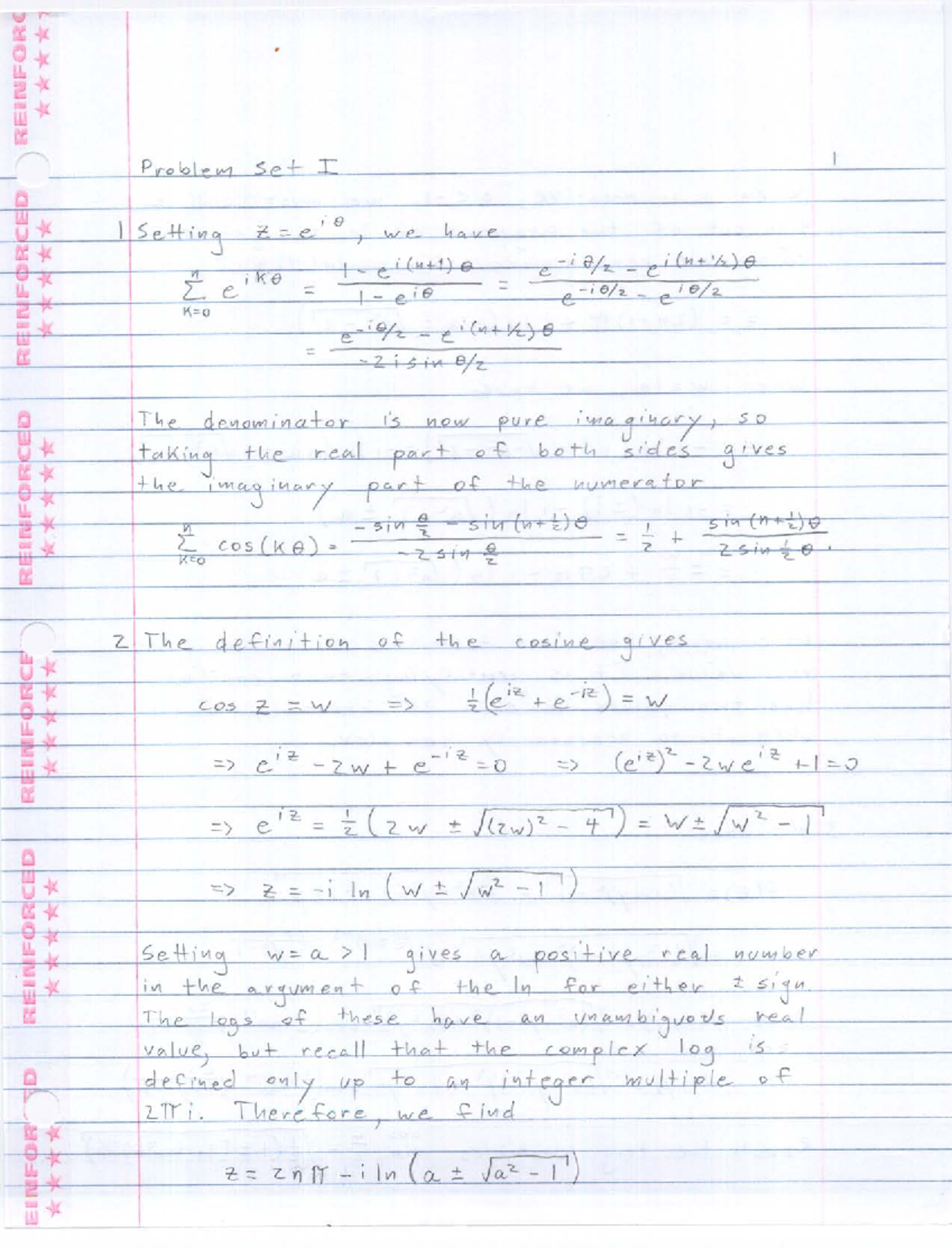 Solution to Problem set 1 - PHZ 5115 - Studocu