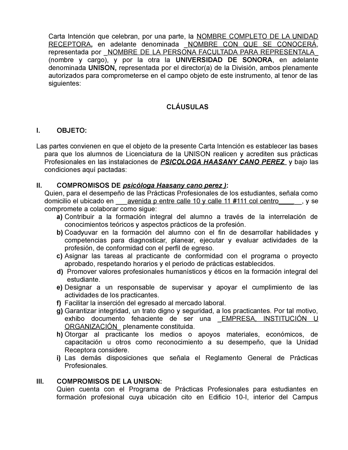 Carta De Intencion Ejemplo 5838