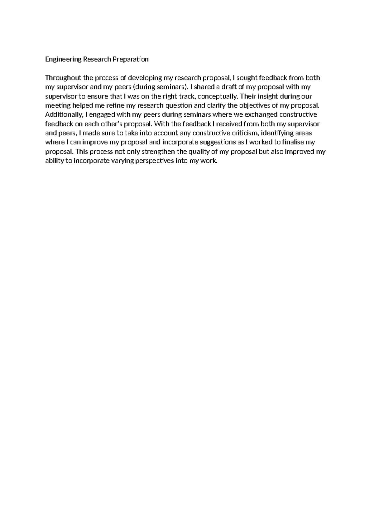 Reflection copy - Engineering Research Preparation Throughout the ...