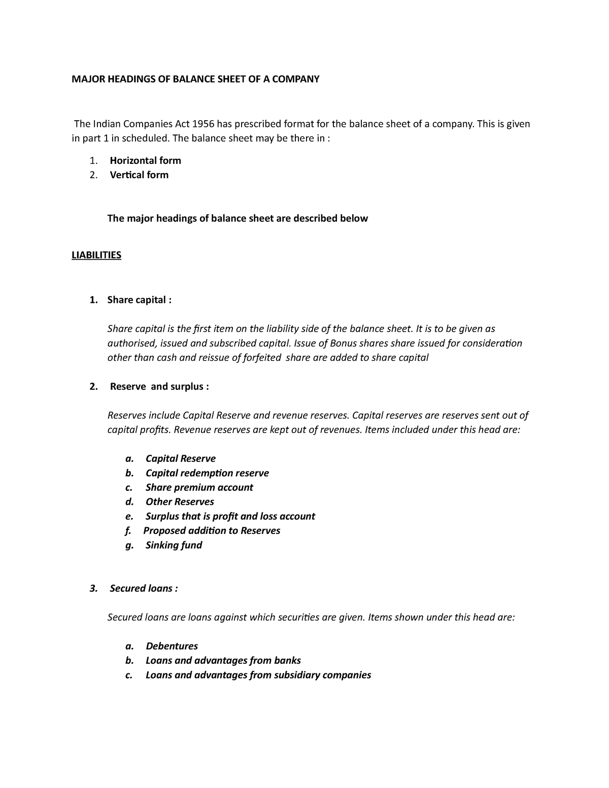 major-headings-of-balance-sheet-major-headings-of-balance-sheet-of-a