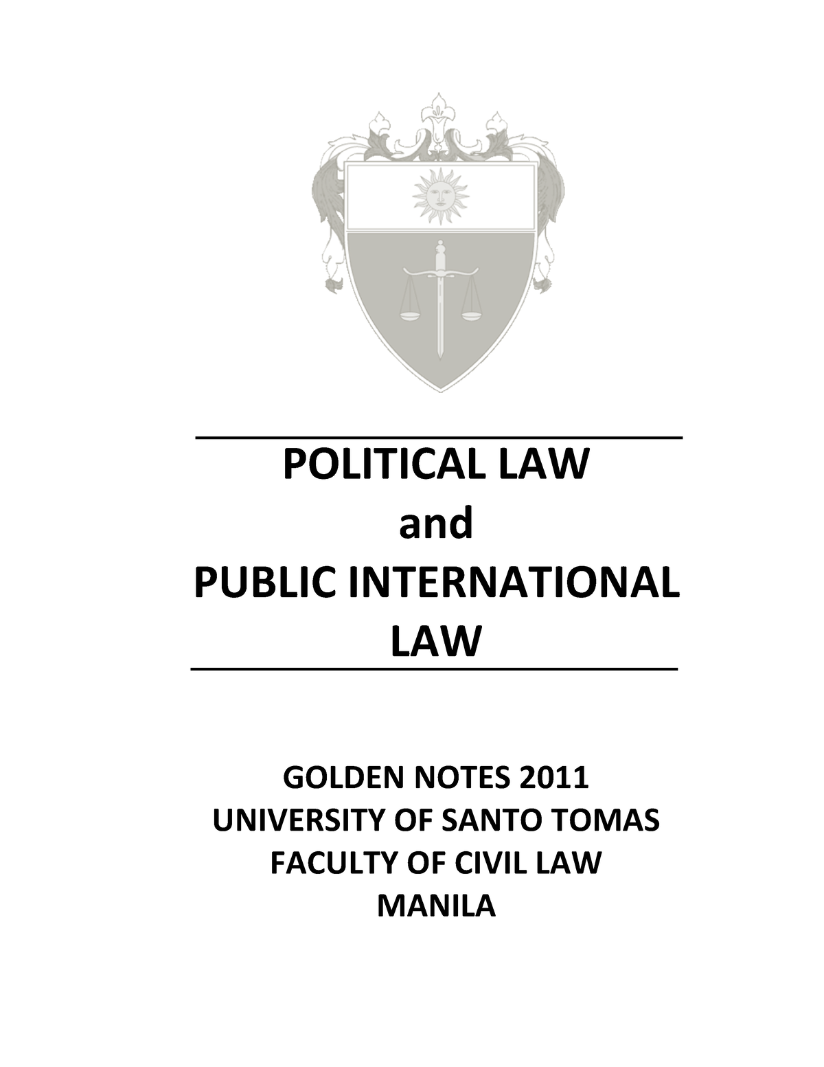 1. Political Law Preliminaries - POLITICAL LAW And PUBLIC INTERNATIONAL ...