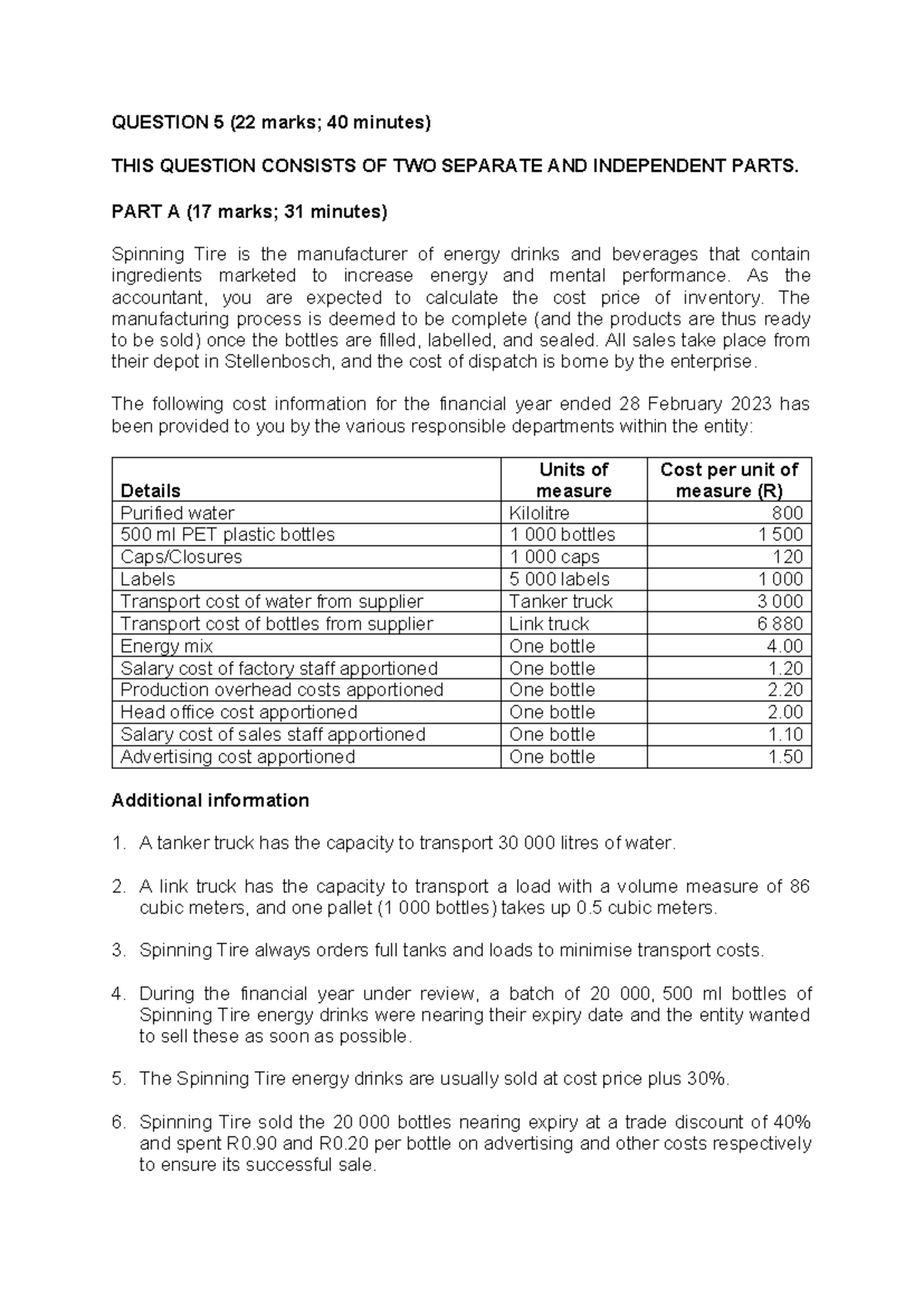 24 - 25 Mar - Beginner - A1S1 2023 Q5 (Afr + Eng) - QUESTION 5 (22 ...