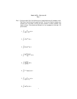 Integration by parts - Integral Building blocks Integration by parts ...