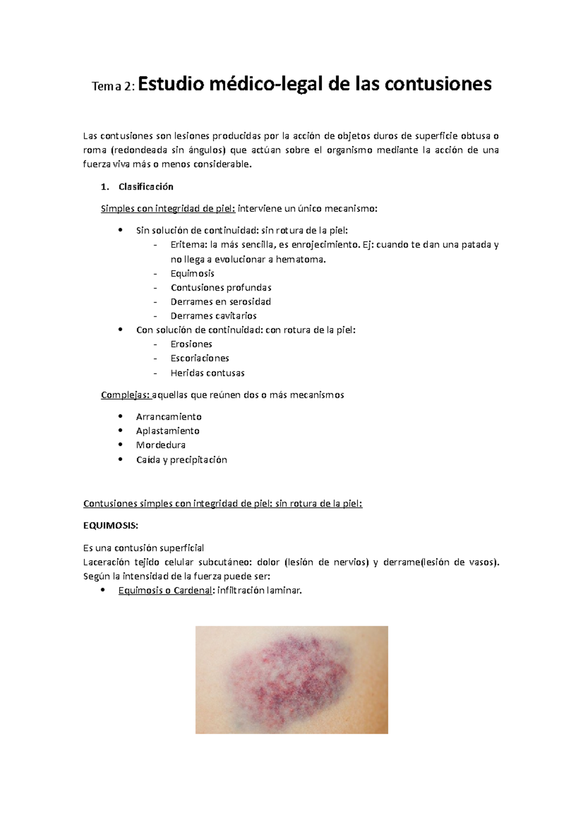 Tema 2 MLYF - Apuntes - Tema 2: Estudio médico-legal de las contusiones ...