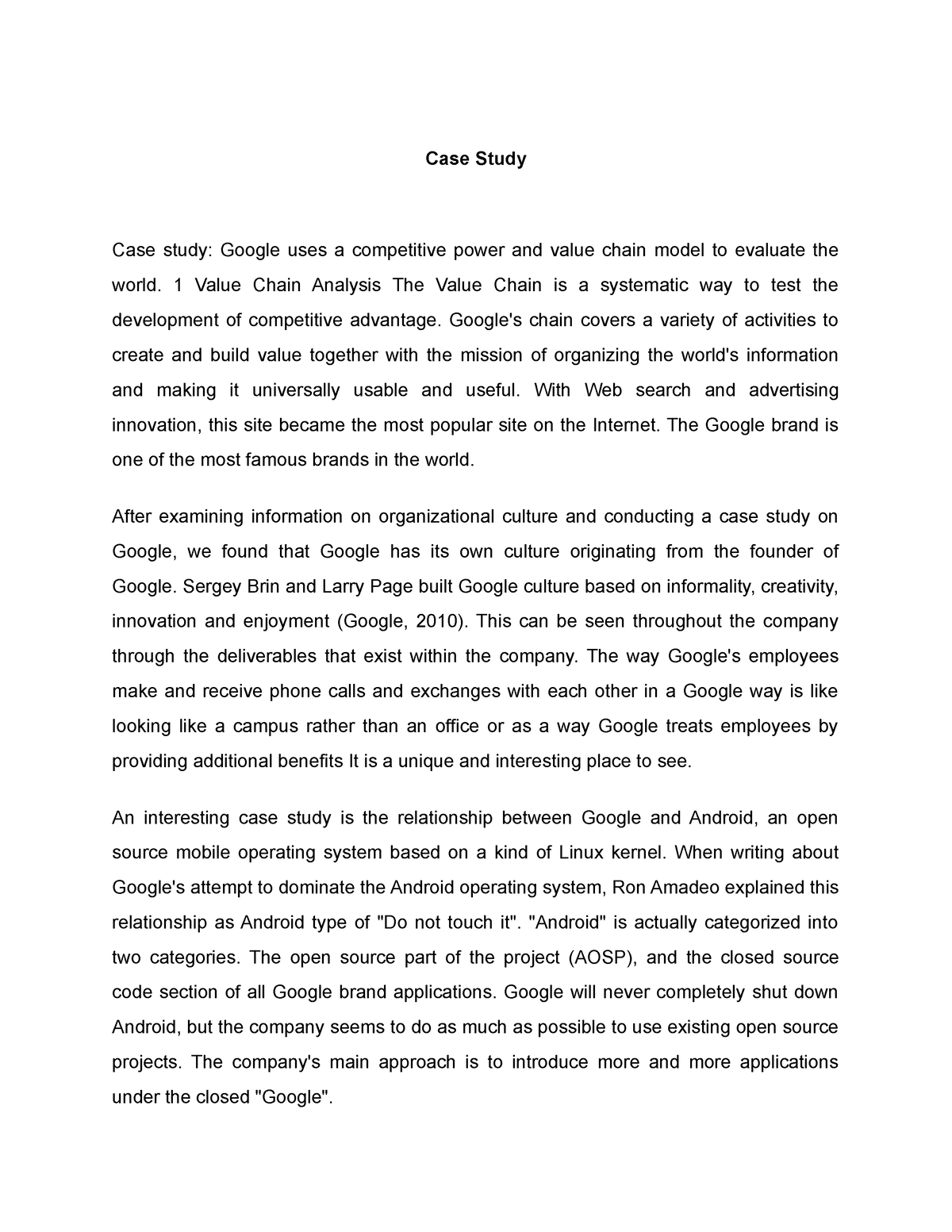 thesis about google