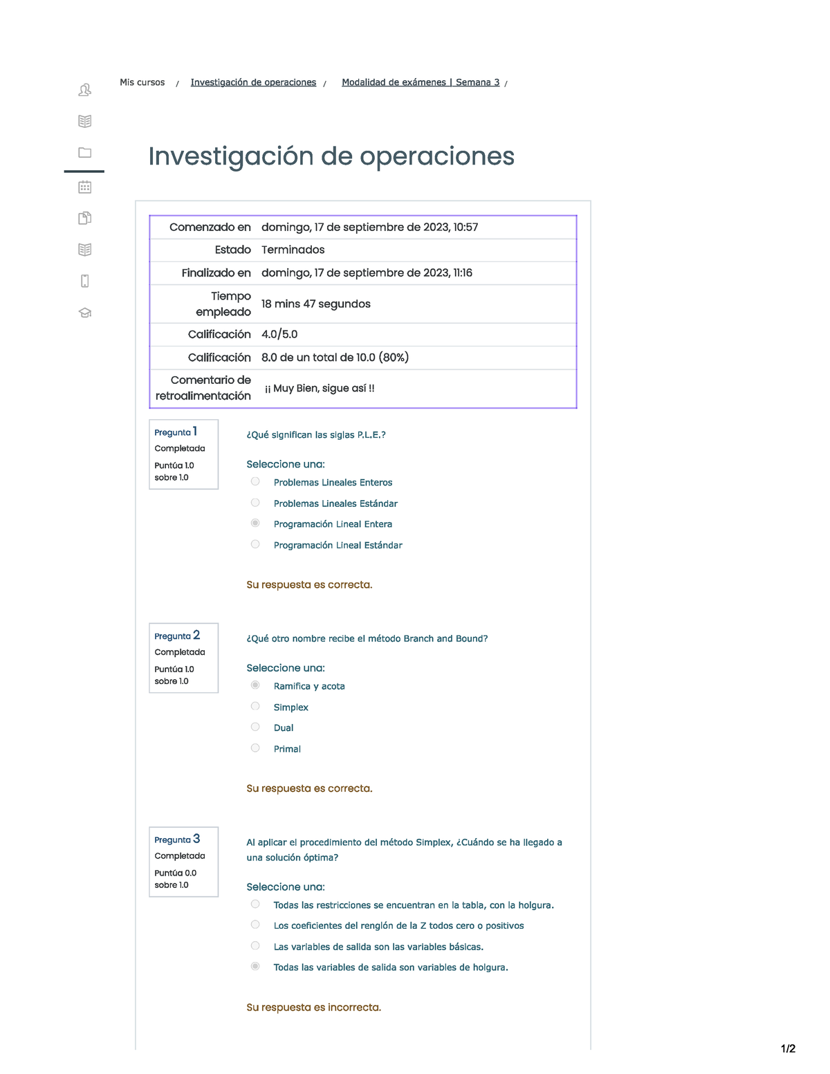 Investigación De Operaciones - Examen Semana 3 - Studocu