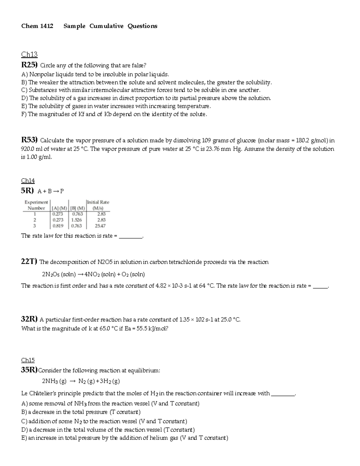 Chem 1412 Final Sample Questions - Chem 141 2 Sample Cumulative ...