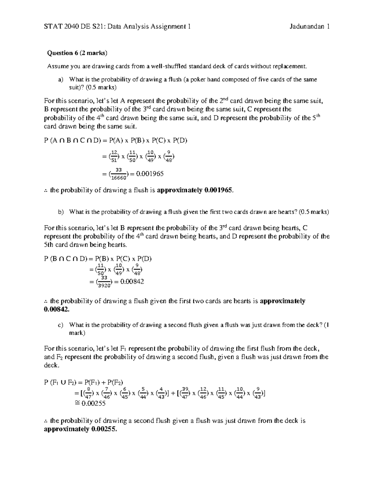 stat 2040 assignment 1