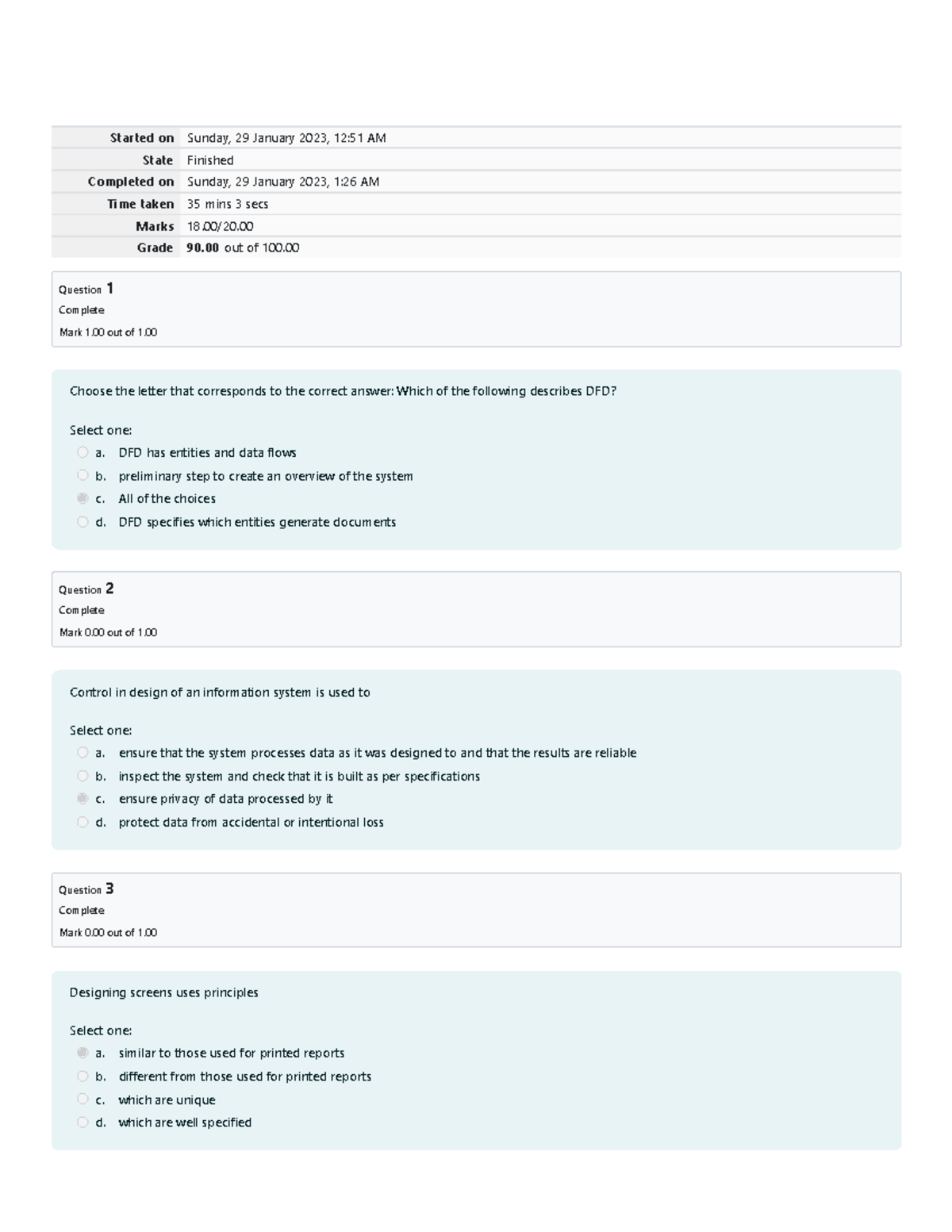 Final Laboratory QUIZ 2 Attempt review sadd - Started on Sunday, 29 ...