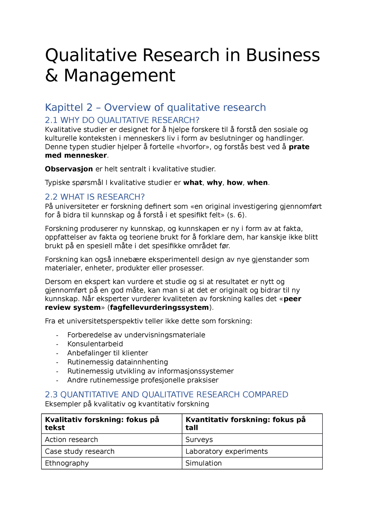 qualitative research in business and management myers